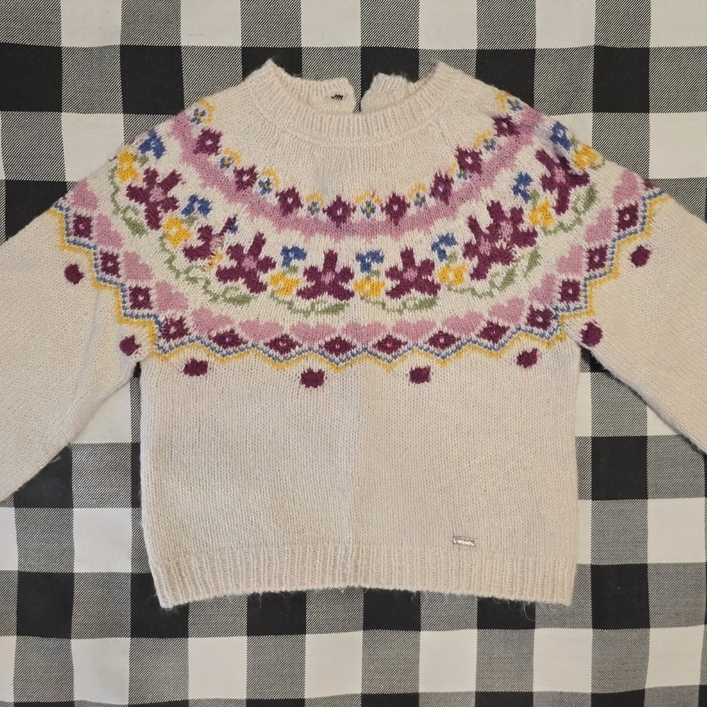 Mayoral Baby Sweater with Floral Accents